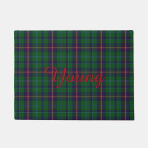 Young Tartan Plaid Welcome Door Mat