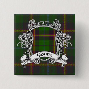 Young Tartan Shield 15 Cm Square Badge