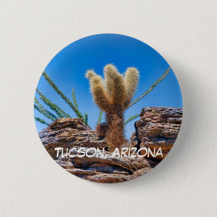 Young Teddy Bear Cholla 6 Cm Round Badge
