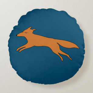 Young Teen fox Round Cushion
