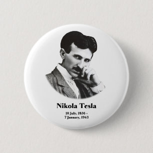 Young Tesla 6 Cm Round Badge