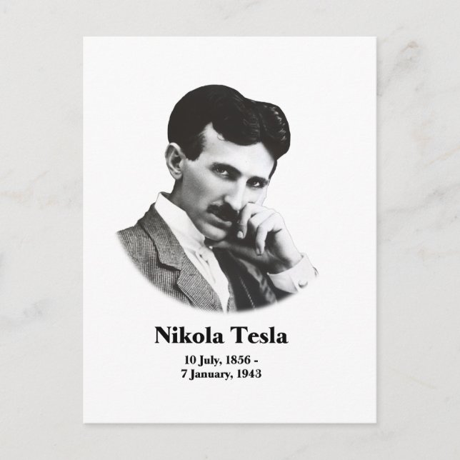 Young Tesla Postcard (Front)