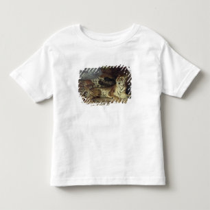 Young tiger playing with his mother, 1830 (oil on toddler T-Shirt