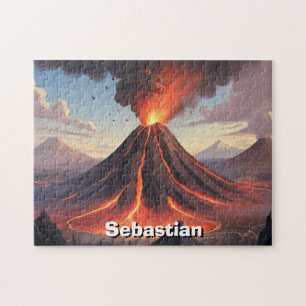 Young Volcano Scientist Personalized Jigsaw Puzzle