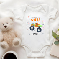 Young Wild And One 1st Birthday Kids Monster Car