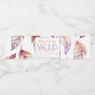 Young, wild and three 3rd birthday party labels