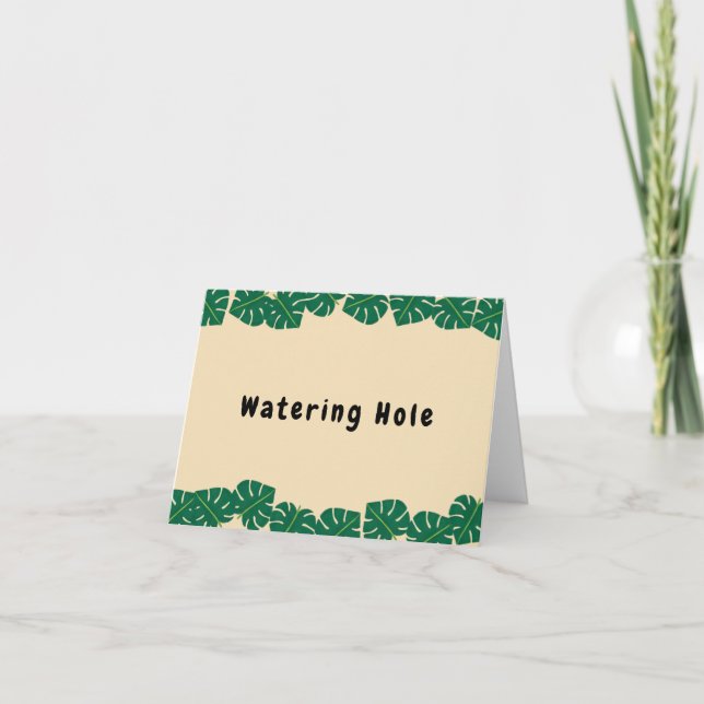 Young, Wild and Three Birthday Food Signs  Thank You Card (Front)