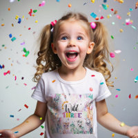 Young Wild and Three Safari Animals Girl Birthday