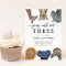 Young Wild and Three Safari Birthday Party Invitat