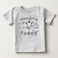 Young Wild & Three | 3rd Birthday T Shirt