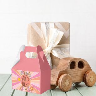 Young, Wild & Three Birthday Favour Box Pink