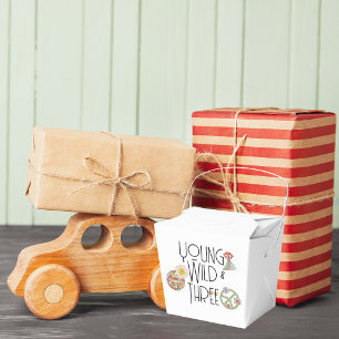 Young, Wild & Three Birthday Favour Boxes Boho