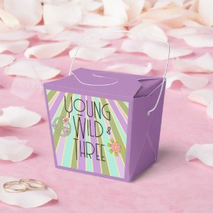 Young, Wild & Three Birthday Favour Boxes Cool
