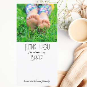 Young, Wild & Three   Photo ThankYou Card   Colour