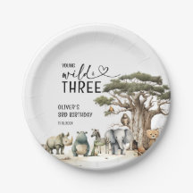 Young Wild Three Safari 3rd Birthday Welcome Sign