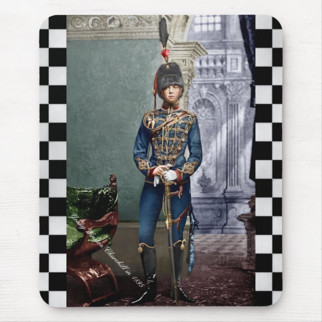 Young Winston Churchill in 1895 Mouse Pad (Front)