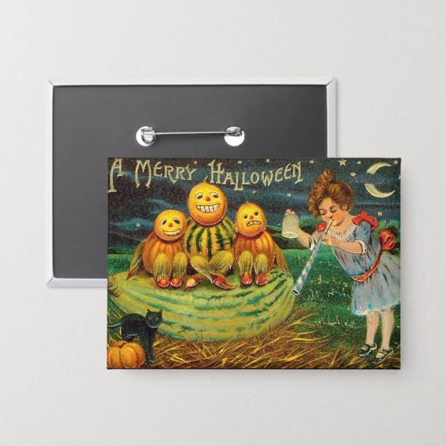 Young Witch's Brew: Pumpkin Men on Magick Altar (Front/Back)