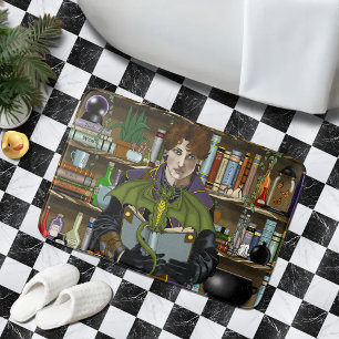 Young Wizard Fantasy Library Books Dragon Bath Mat