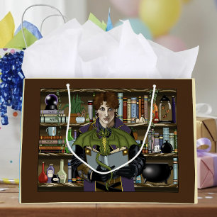 Young Wizard Fantasy Library Books Dragon Large Gift Bag