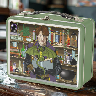 Young Wizard Fantasy Library Books Dragon Metal Lunch Box