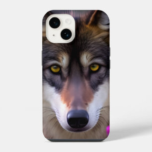 Young wolf stare  iPhone 14 case