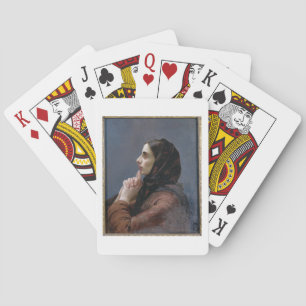 Young Woman at Prayer, 1879 (oil on canvas) Playing Cards