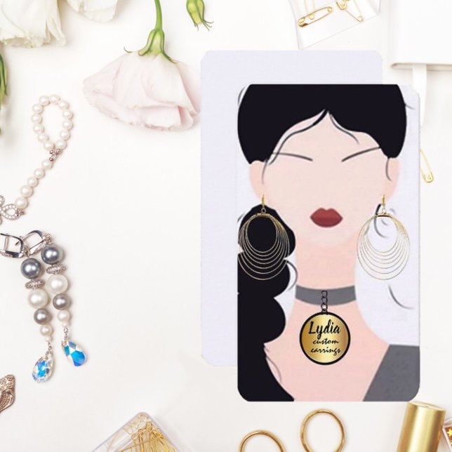 young woman earring card (Creator Uploaded)