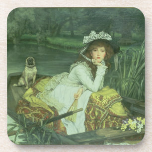 Young Woman in a Boat, or Reflections, c.1870 (oil Coaster