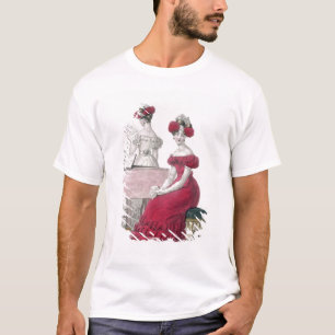 Young Woman in a Crepe Evening Dress with an Elabo T-Shirt