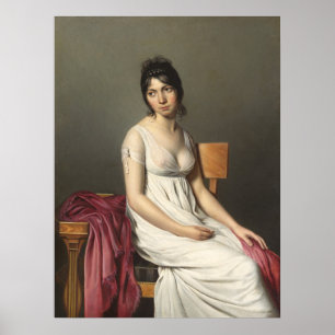 Young Woman in White, Jacques-Louis David Fine Art Poster