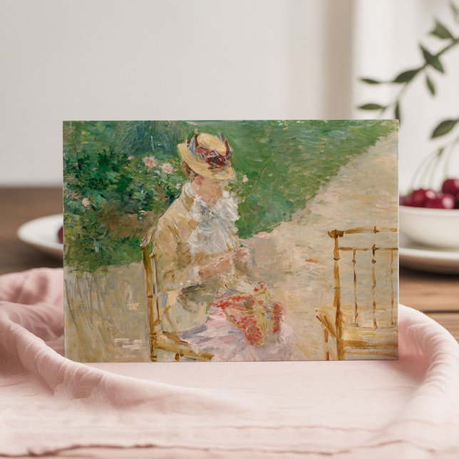 Young Woman Knitting | Berthe Morisot Card (Creator Uploaded)