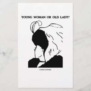 Young Woman Or Old Lady? (Optical Illusion) Stationery