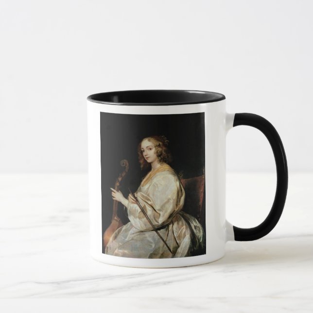 Young Woman Playing a Viola da Gamba Mug (Right)