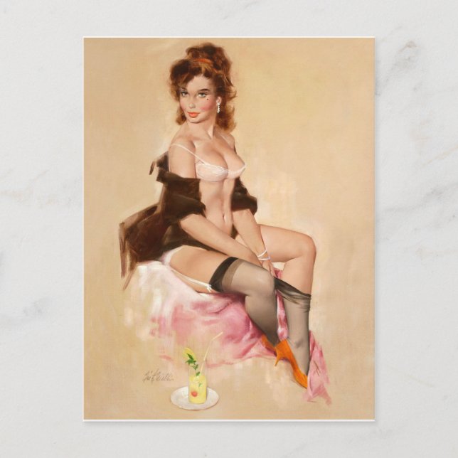 Young woman portrait postcard (Front)