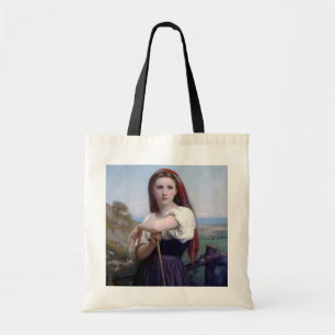 Young Woman Shepherdess, Bouguereau Tote Bag