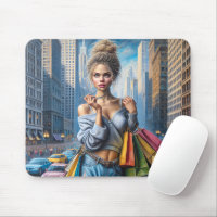 Young Woman Shopping In The Big City