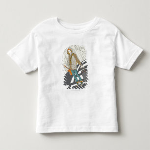 Young woman standing on street with luggage toddler T-Shirt