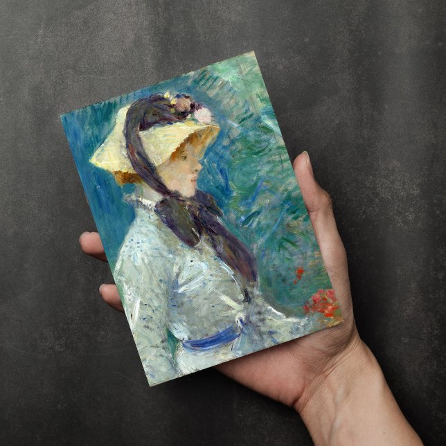 Young Woman with a Straw Hat | Berthe Morisot Card (Creator Uploaded)
