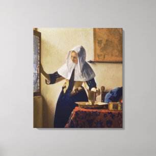 Young Woman with a Water Jug, c.1662 Canvas Print