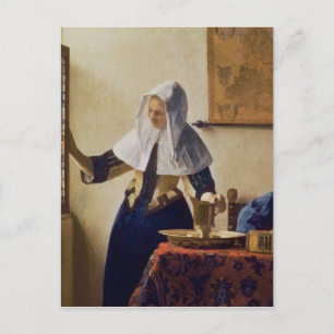 Young Woman with a Water Jug, c.1662 Postcard