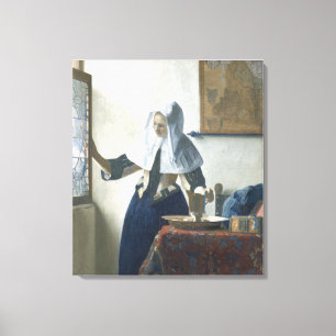 Young Woman with a Water Pitcher Canvas Print