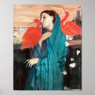 Young Woman with Ibis by Edgar Degas Poster