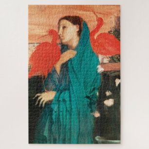 Young Woman with Ibis Fine Art by Edgar Degas Jigsaw Puzzle