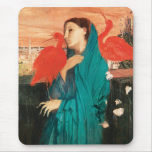 Young Woman with Ibis Fine Art by Edgar Degas Mouse Pad