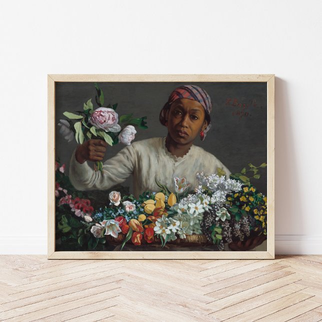 Young Woman with Peonies | Frédéric Bazille Poster (Creator Uploaded)