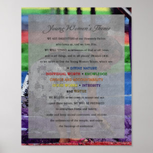 "Young Women Theme" Painting Series Document Poster