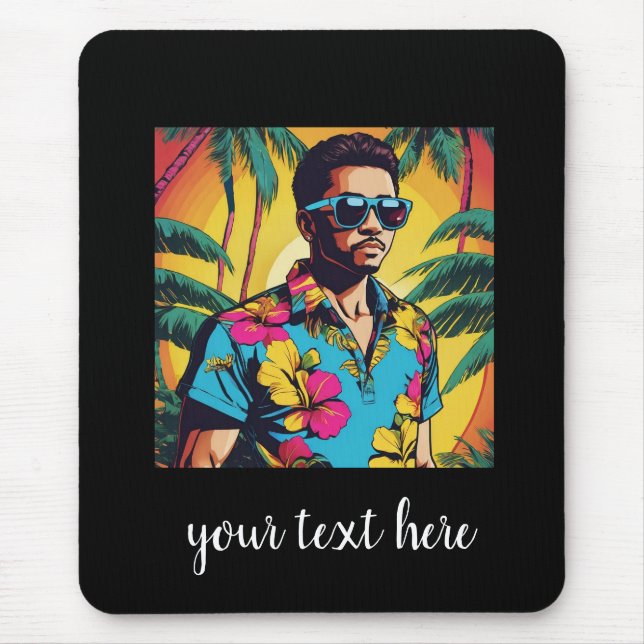 younger hawaian men mouse pad (Front)