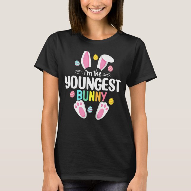 Youngest Bunny Easter Family Matching Outfit Rabbi T-Shirt (Front)