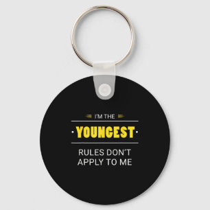 Youngest Child Rules Don't Apply To Me Funny Sibli Key Ring