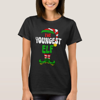 Youngest Elf Family Matching Group Merry Christmas T-Shirt